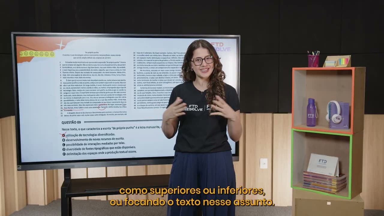 Thumbnail: Enem 2025 - Nesse texto, o que caracteriza a escrita