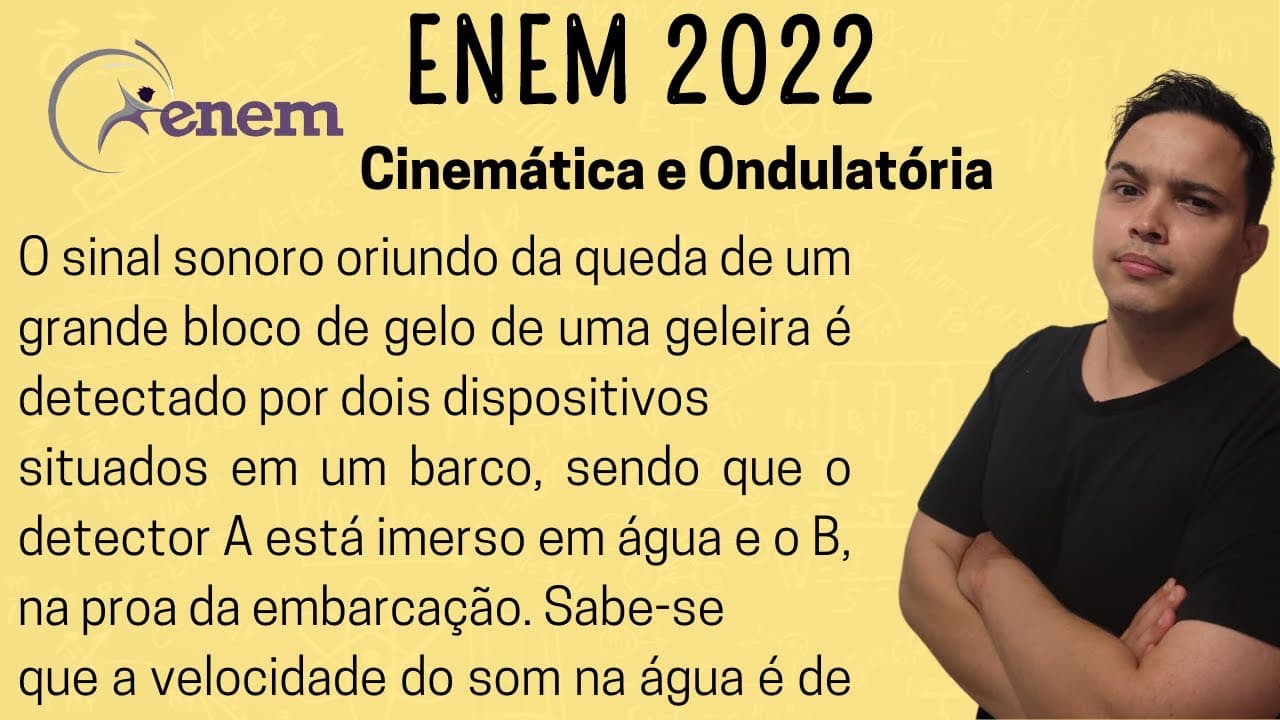 Thumbnail: ENEM 2022 - O sinal sonoro oriundo da queda de um grande bloco de gelo de uma geleira é detectado