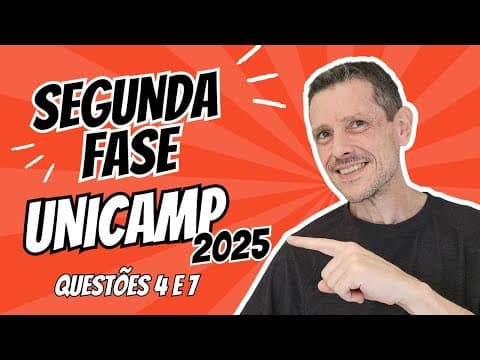 Thumbnail da aula: UNICAMP DISCURSIVA 2025 MATEMÁTICA - QUESTÕES 4 E 7 - FUNÇÕES E LOGARITMOS #vestibular #2afase