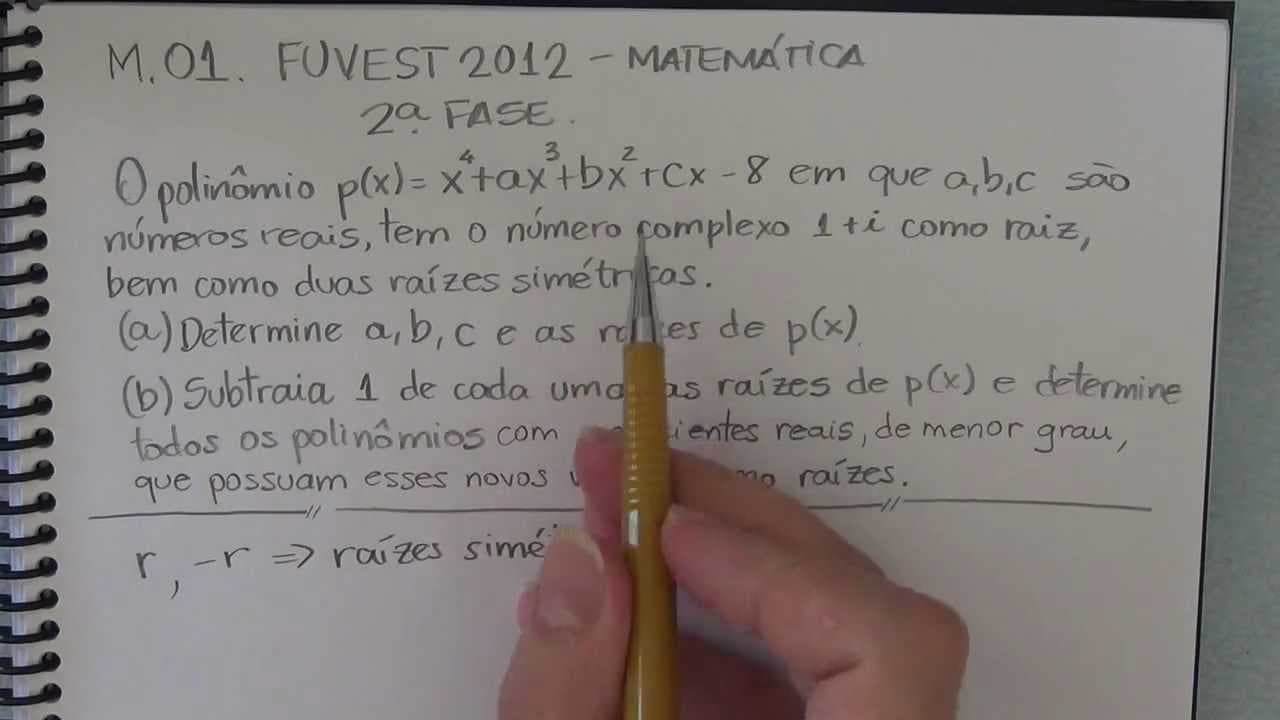 Thumbnail: Fuvest 2012 Matemática 2a. Fase - M01