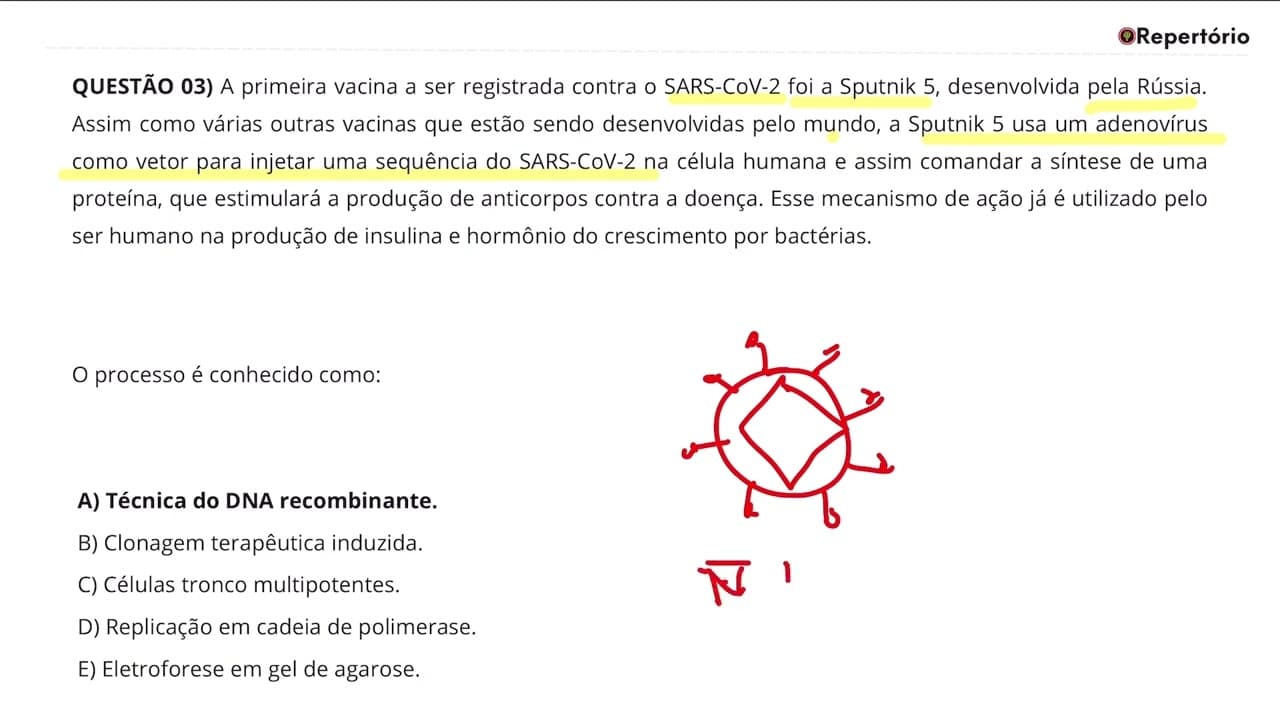 Thumbnail: Tudo de Engenharia Genética para o Enem em menos de 30 minutos