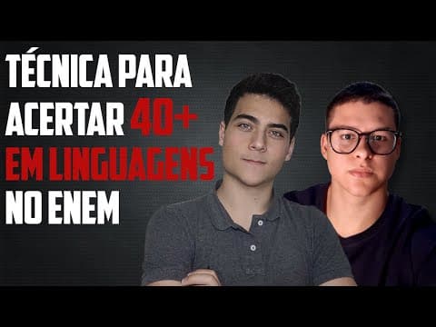Thumbnail da aula: ACERTE MUITO MAIS EM LINGUAGENS COM ESSA TÉCNICA - Matheus (O Lastro)