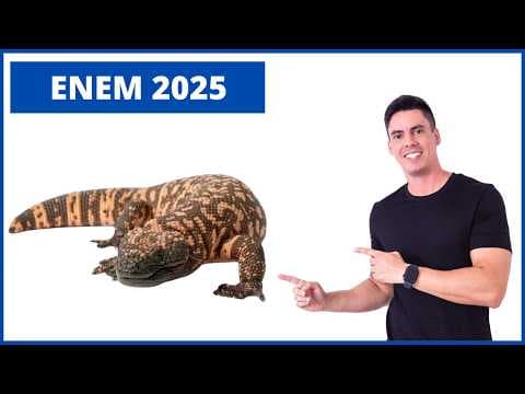 Thumbnail da aula: BIOLOGIA ENEM 2025! "O monstro de gila, um lagarto encontrado em um deserto dos Estados Unidos..."