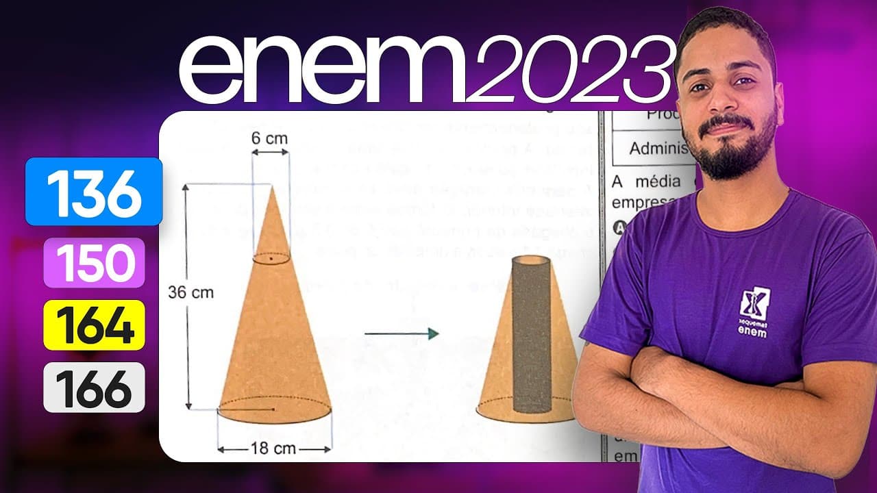 Thumbnail: Question 136 - Blue Booklet | Spatial Geometry | ENEM 2023 Mathematics