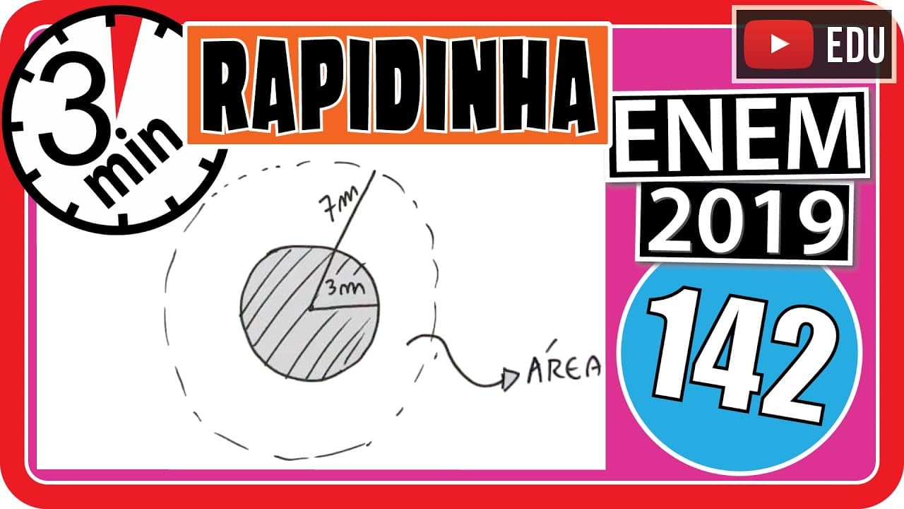 Thumbnail: 🏃 [ENEM 2019] 142 📘 GEOMETRIA PLANA Em um condomínio, uma área pavimentada, que tem a forma de um