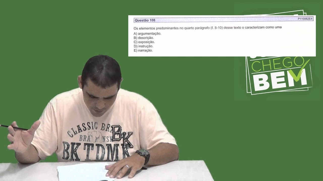 Thumbnail: Português -  Chego junto, chego bem e Enem Online Resolução do Simulado