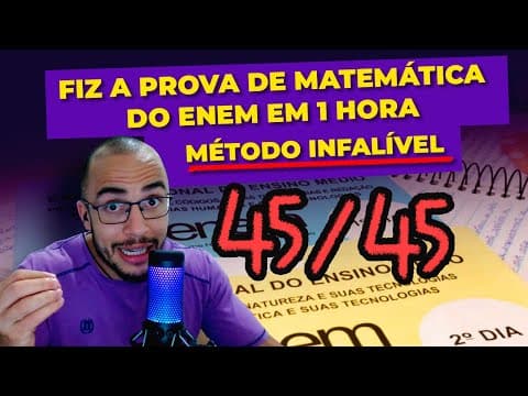 Thumbnail da aula: COMO ACERTAR MAIS DE 40 QUESTÕES DE MATEMÁTICA NO ENEM