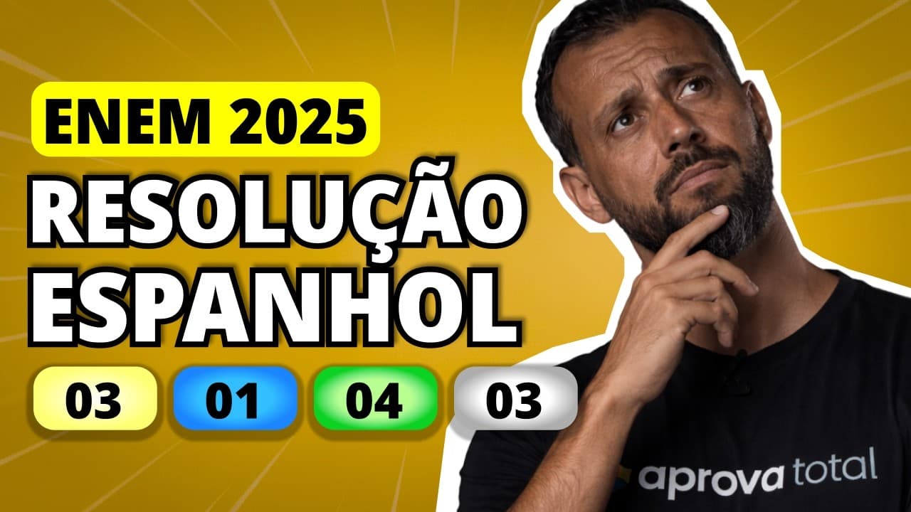 Thumbnail: ENEM 2025 Espanhol  – Questão 3 | Guagua, las palabras también migran Pocas palabras del idioma