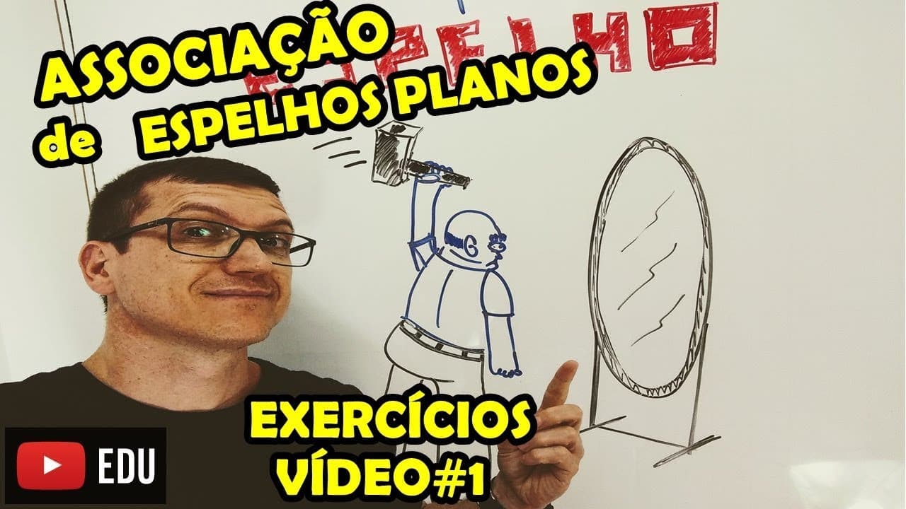 Thumbnail: EXERCÍCIOS de ÓPTICA - Como fazer a ASSOCIAÇÃO DE ESPELHOS PLANOS ? - AULA 4 - VÍDEO# 1