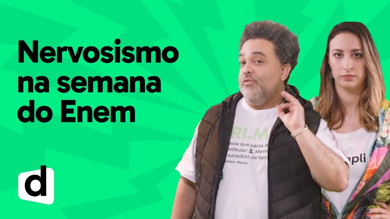 Thumbnail: TRABALHANDO O NERVOSISMO NA SEMANA DA PROVA | ESQUENTA ENEM | DESCOMPLICA