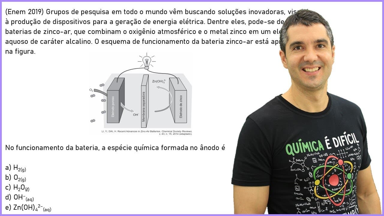 Thumbnail: QUÍMICA ENEM 2019! "Grupos de pesquisa em todo o mundo vêm buscando soluções inovadoras..."