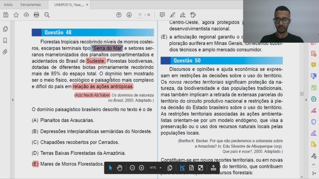 Thumbnail: Unesp 2015 - Questão 48 - Geografia