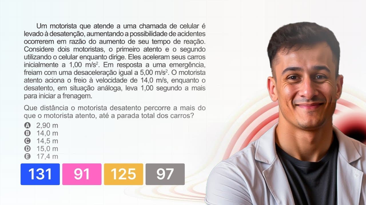 Thumbnail: ENEM 2023 — Uma concessionária é responsável por um trecho de 480 quilômetros de uma rodovia.