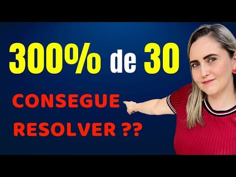Thumbnail da aula: PORCENTAGEM MAIOR QUE 100%!!  Matemática básica todo dia.📚🚀