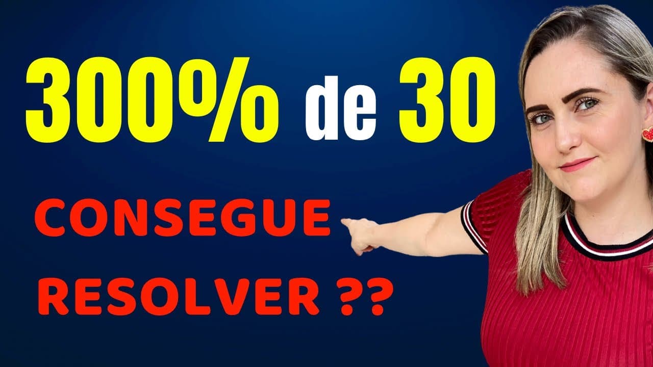 Thumbnail: PORCENTAGEM MAIOR QUE 100%!!  Matemática básica todo dia.📚🚀