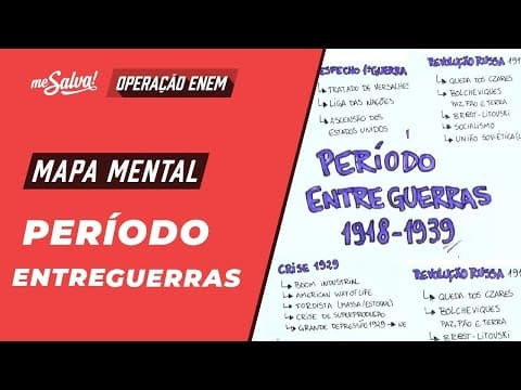 Thumbnail da aula: Período Entreguerras - História | Mapas Mentais ENEM 2024 |  Me Salva!