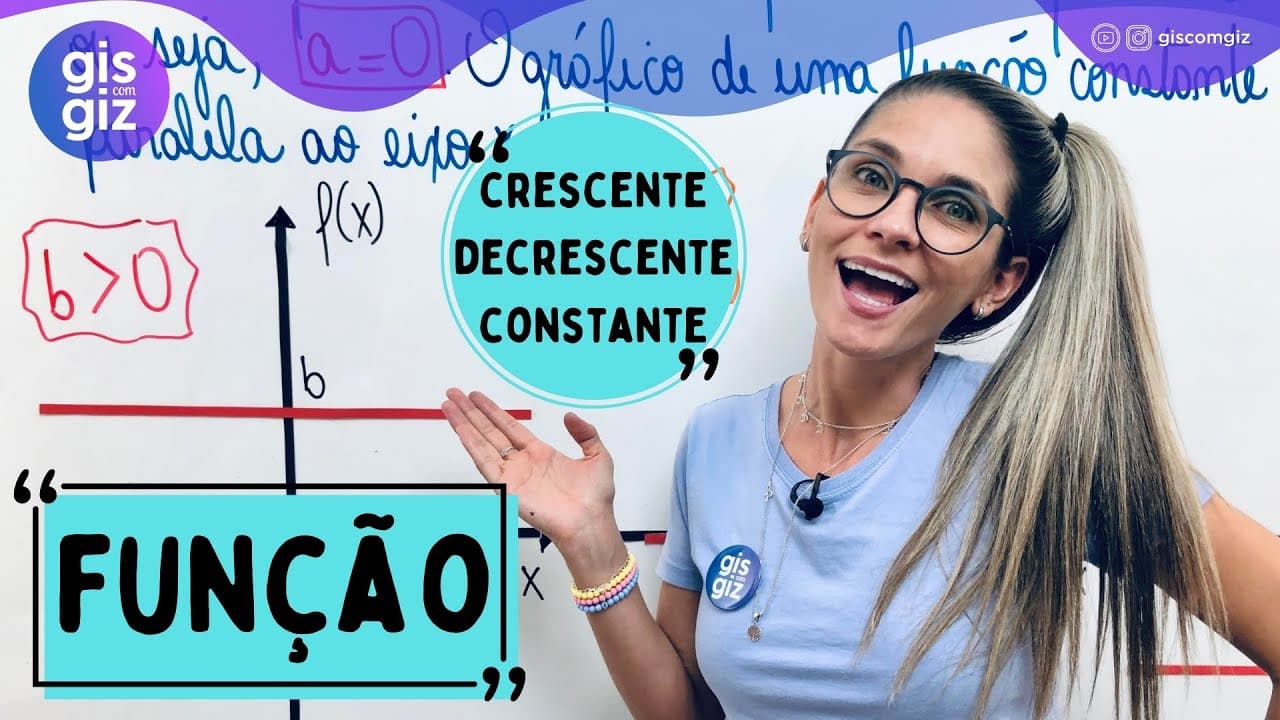 Thumbnail: FUNÇÃO CRESCENTE, DECRESCENTE E CONSTANTE \Prof. Gis/ - AULA 9