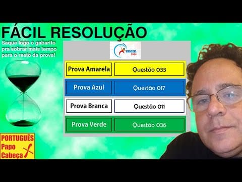 Thumbnail da aula: Questões do ENEM CLXIII- Aula 733