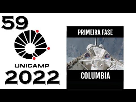 Thumbnail da aula: (UNICAMP 2022) A órbita do Columbia era aproximadamente circular, e o módulo da aceleração