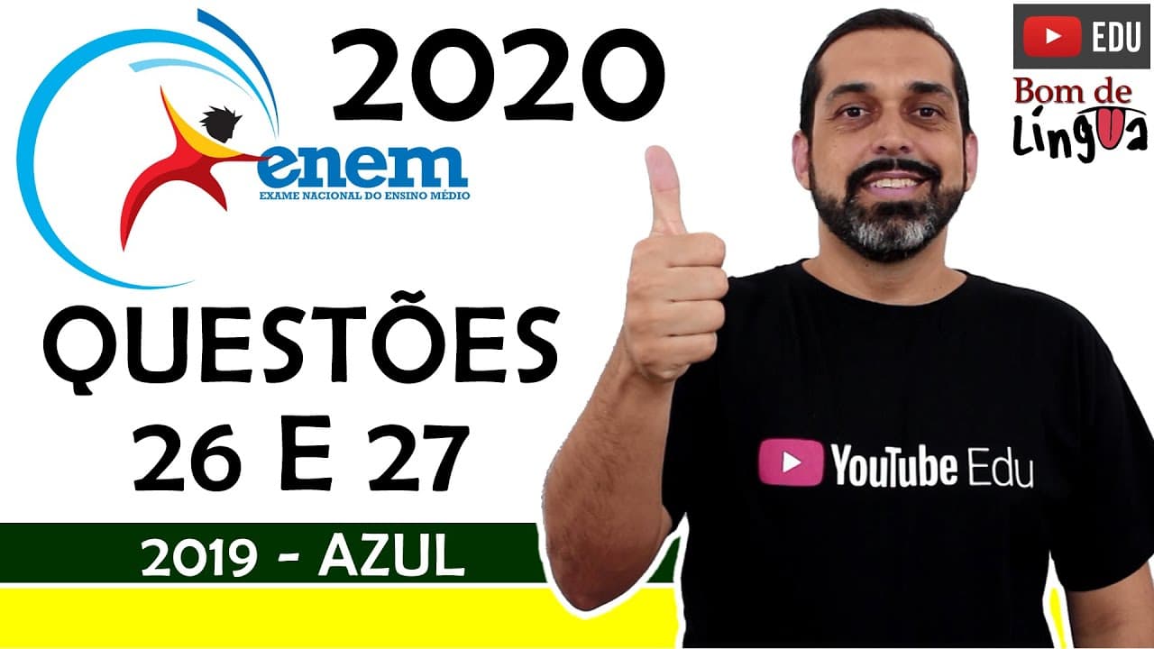 Thumbnail: ENEM 2019 Questões 26 e 27