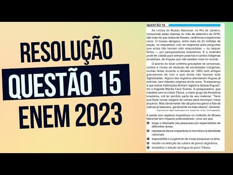Thumbnail da aula: Resolução questão 15 (PROVA AZUL) | Linguagens ENEM 2023