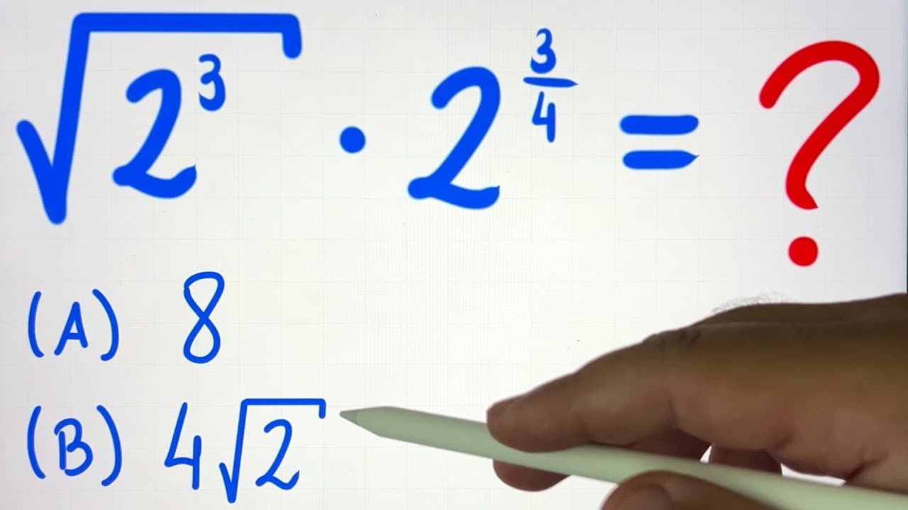 Thumbnail: 🤯 Quase NINGUÉM sabe resolver essa RAIZ QUADRADA multiplicada por potência de EXPOENTE FRACIONÁRIO!
