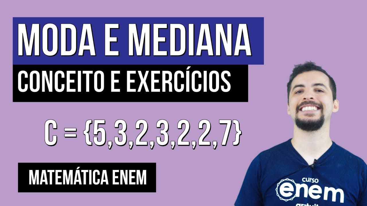 Thumbnail: MODA E MEDIANA: conceito e exercícios | Matemática | Recomposição de Aprendizagem | Lucas Borguezan