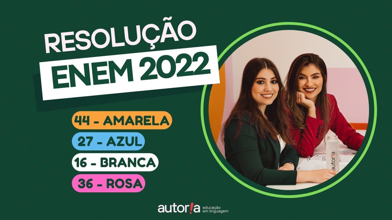 Thumbnail: Enem 2022 / Enem 2022 Digital - Autoria Linguagem - Questão 44 | Linguagens, prova amarela