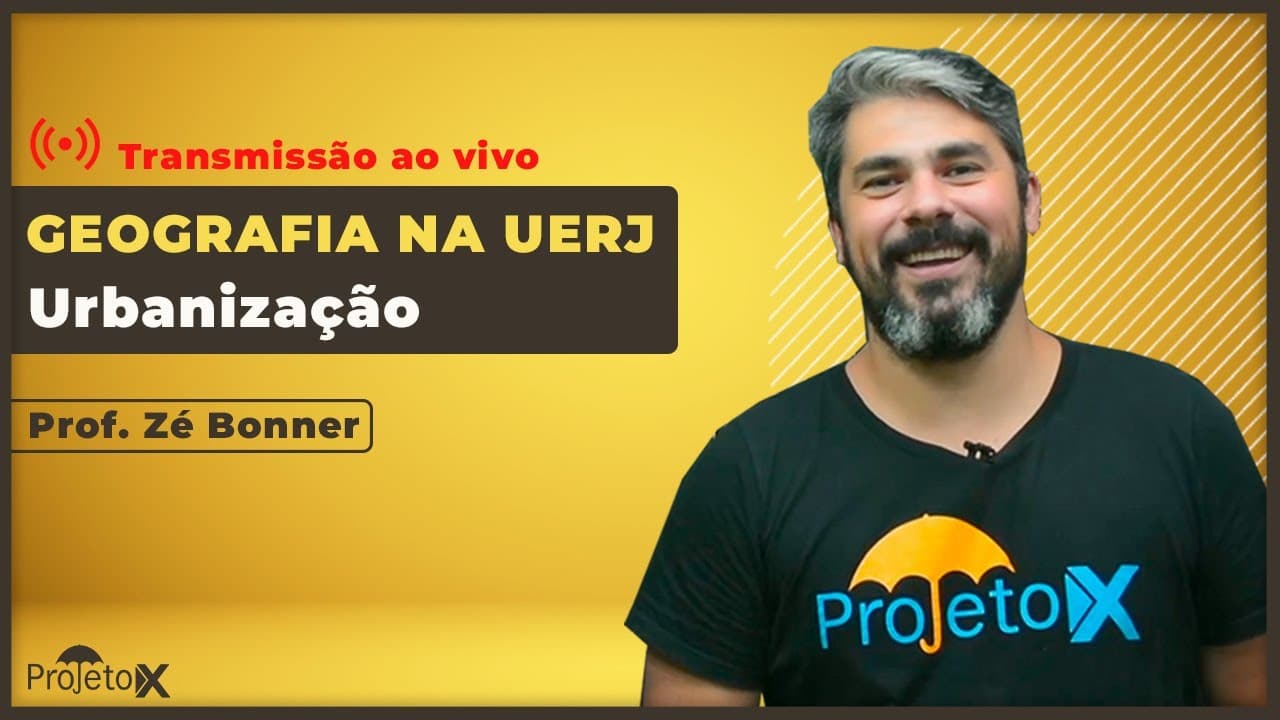 Thumbnail: Ao Vivo | Geografia na UERJ | Urbanização - Prof. Zé Bonner