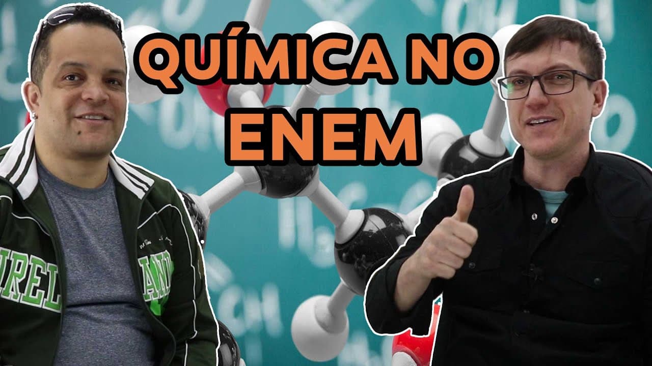 Thumbnail: O que mais cai no ENEM em QUÍMICA? - Prof Marcelo Boaro e Prof Anderson Dino.