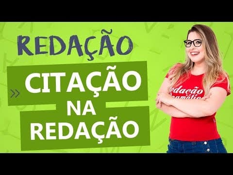 Thumbnail da aula: CITAÇÃO NA REDAÇÃO: COMO FAZER? - TÉCNICAS - Profa. Pamba