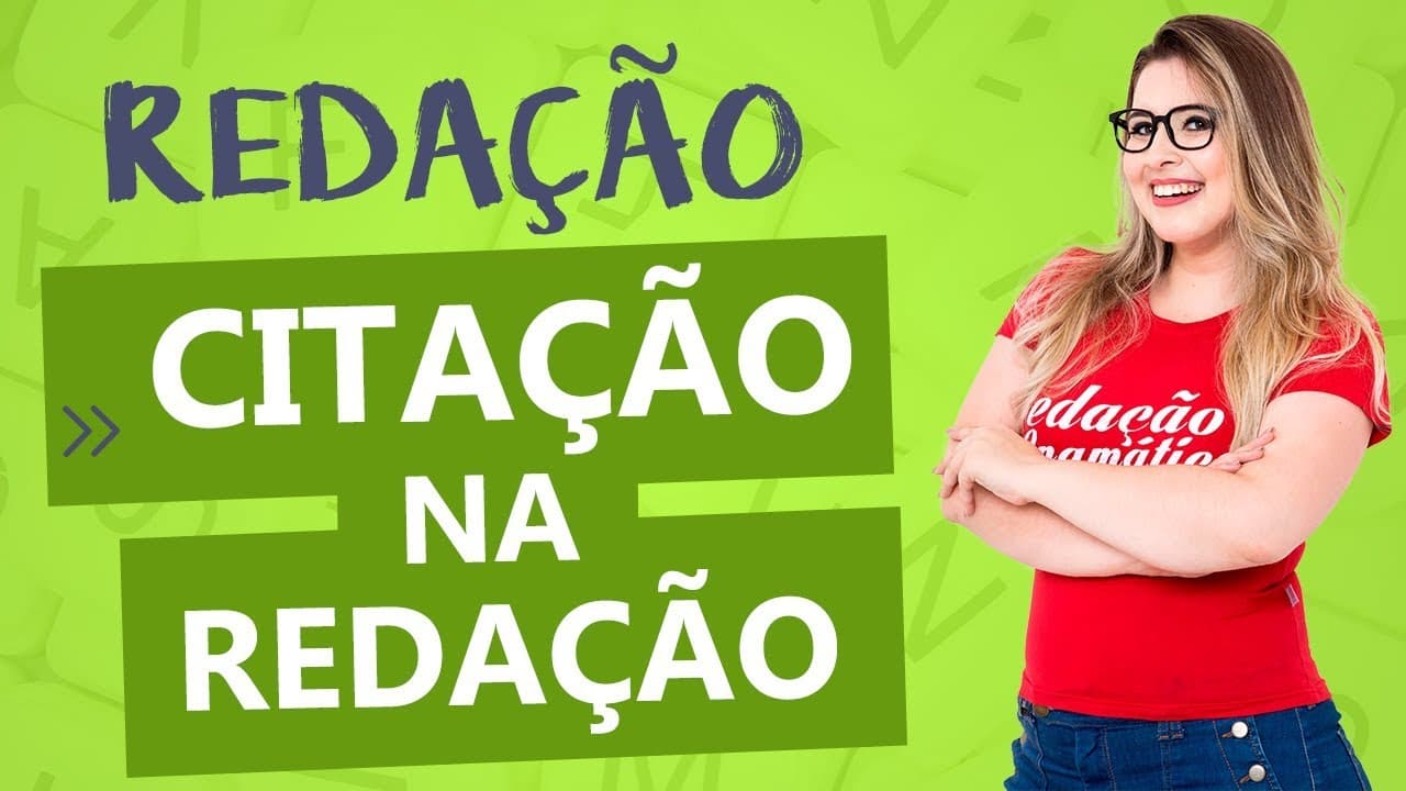 Thumbnail: CITAÇÃO NA REDAÇÃO: COMO FAZER? - TÉCNICAS - Profa. Pamba