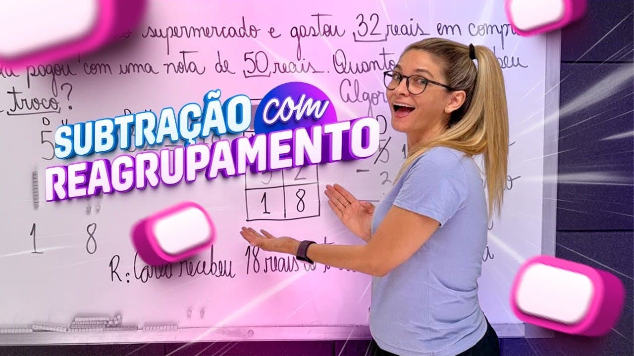 Thumbnail: Subtração com Reagrupamento: Passo a Passo Completo 3º e 4º ano