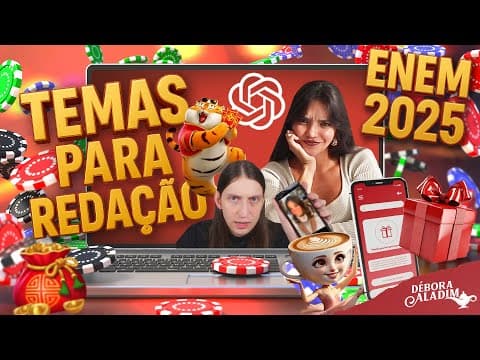 Thumbnail da aula: MINHA APOSTA DE TEMA PARA A REDAÇÃO DO ENEM 2025! (Débora Aladim)