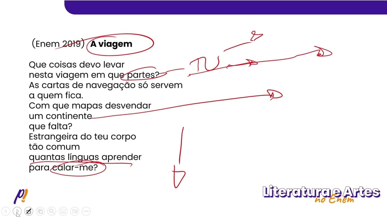 Thumbnail: ENEM 2019 - Teoria Literária |A viagem Que coisas devo levar nesta viagem em que partes?...