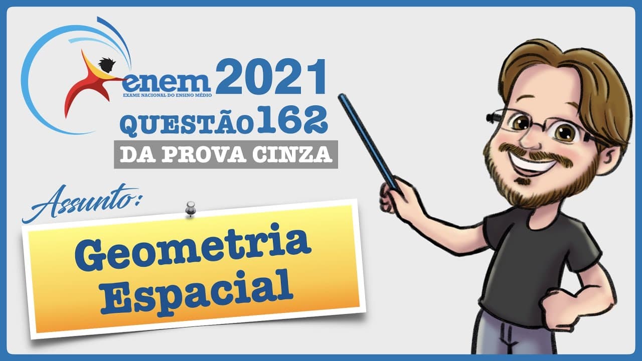 Thumbnail: ENEM 2021 || Geometria Espacial || Num octaedro regular, duas faces são consideradas opostas quando