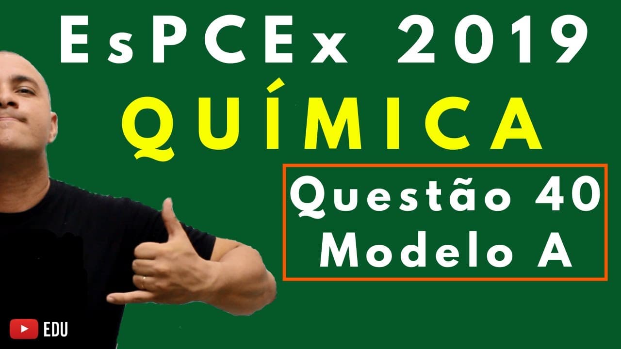 Thumbnail: [Questão Comentada] - EsPCEx 2019 - Tema: INTERPRETAÇÃO E RECONHECIMENTO DE COMPOSTOS ORGÂNICOS