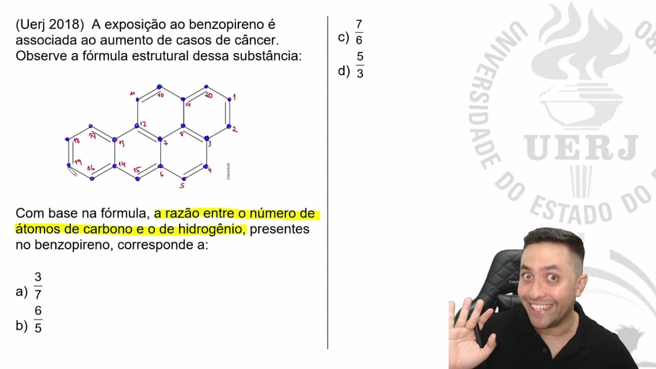 Thumbnail: 🔥 QUÍMICA UERJ: A exposição ao benzopireno é associada...