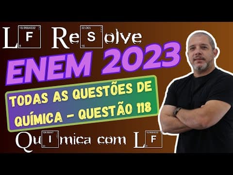 Thumbnail da aula: Questão 118 ENEM 2023 A gasolina é uma mistura de hidrocarbonetos de cadeias saturadas contendo 8