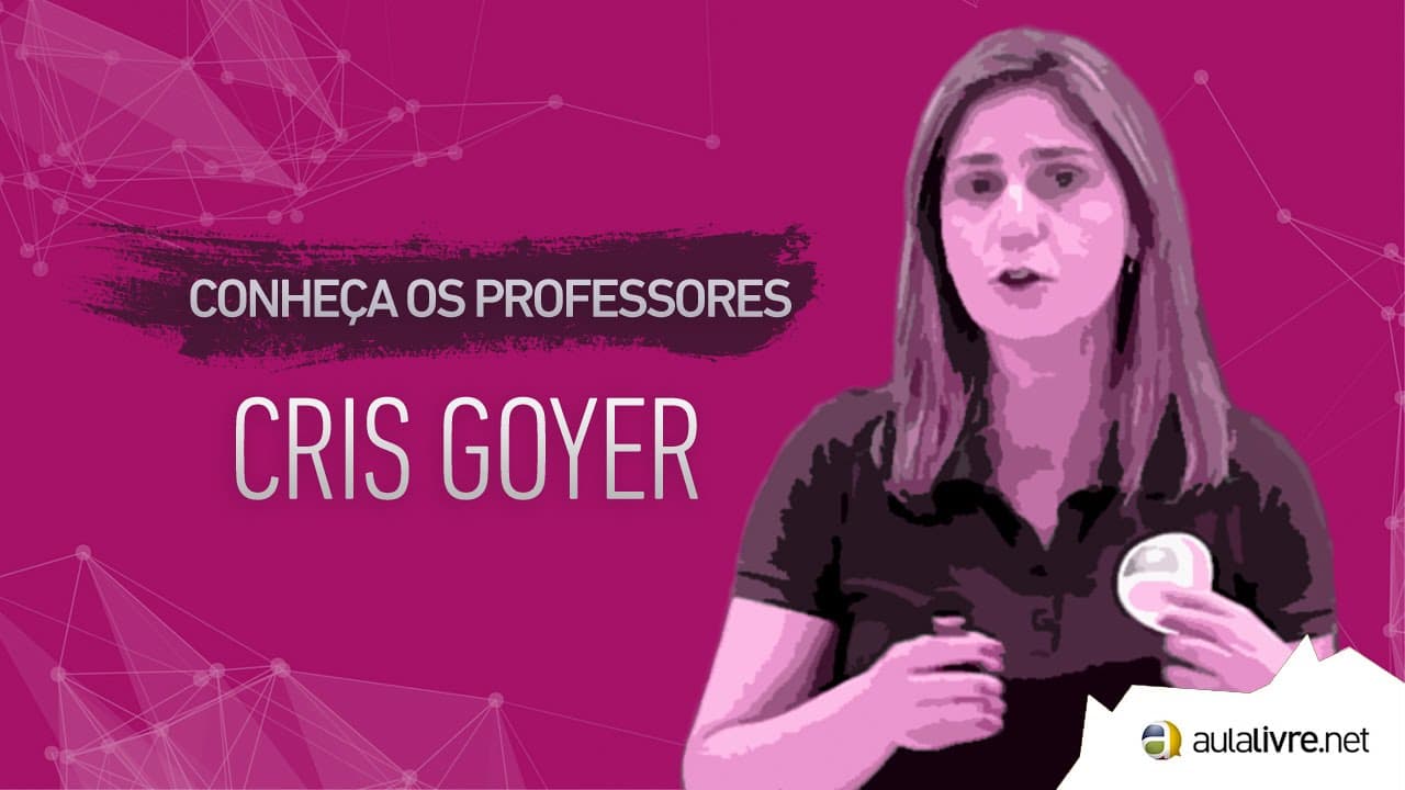 Thumbnail: Conheça os Professores #22 - Cris Goyer - Redação - Coesão e Coerência