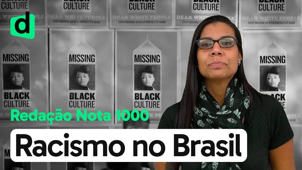 Thumbnail: RACISMO NO BRASIL: COMO COMBATER ESSE MAL | REDAÇÃO NOTA 1000