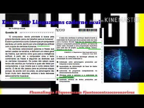 Thumbnail da aula: Questão 38 Enem 2019 linguagens caderno azul