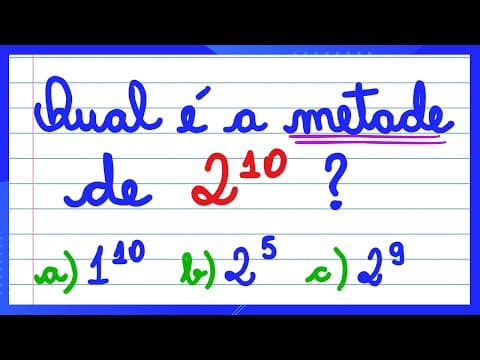 Thumbnail da aula: CUIDADO PARA NÃO ERRAR ! APRENDA COMO RESOLVER USANDO PROPRIEDADES DA POTENCIAÇÃO !