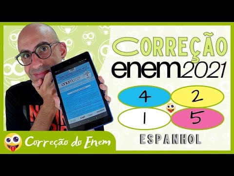 Thumbnail da aula: [CORREÇÃO DO ENEM] Questão 4 (espanhol) - Enem 2021 - Prova azul ▷ Como las aguas a una piedra