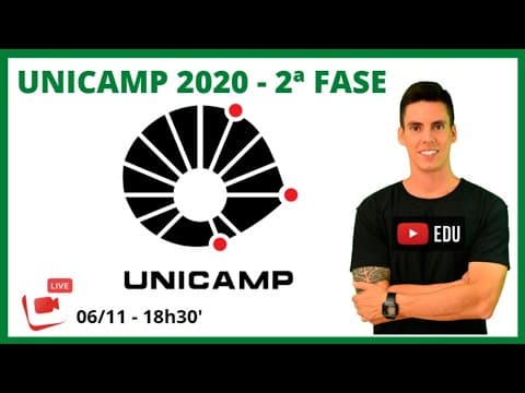 Thumbnail da aula: CORREÇÃO UNICAMP 2020 SEGUNDA FASE