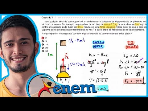 Thumbnail da aula: ENEM 2019 - Em qualquer obra de construção civil é fundamental a utilização de equipamentos de prote