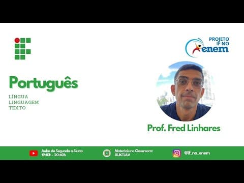 Thumbnail da aula: Português com Prof. Fred Linhares (19/05/22)