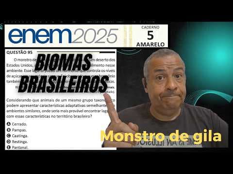Thumbnail da aula: ENEM 2025 AMARELA Q.95_O monstro de gila, um lagarto encontrado em um deserto dos Estados Unidos,