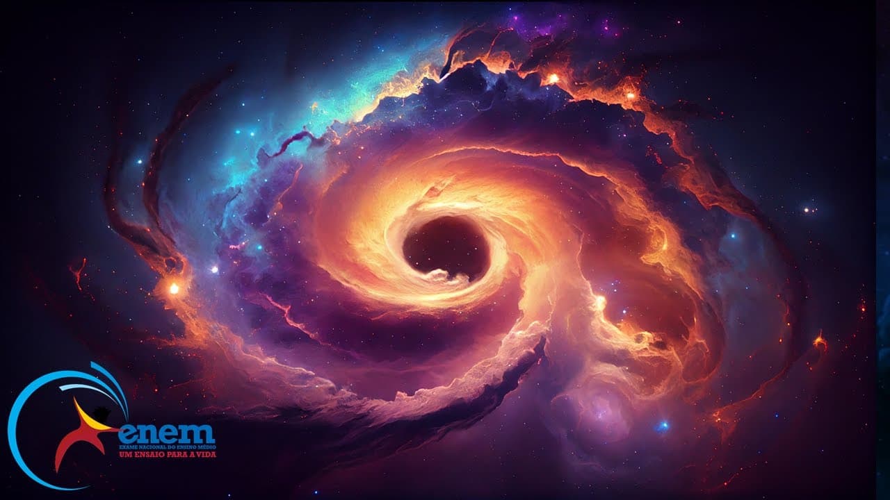 Thumbnail: ENEM 2022  | Física | Um Buraco Negro é um corpo celeste que possui uma grande quantidade de matéria