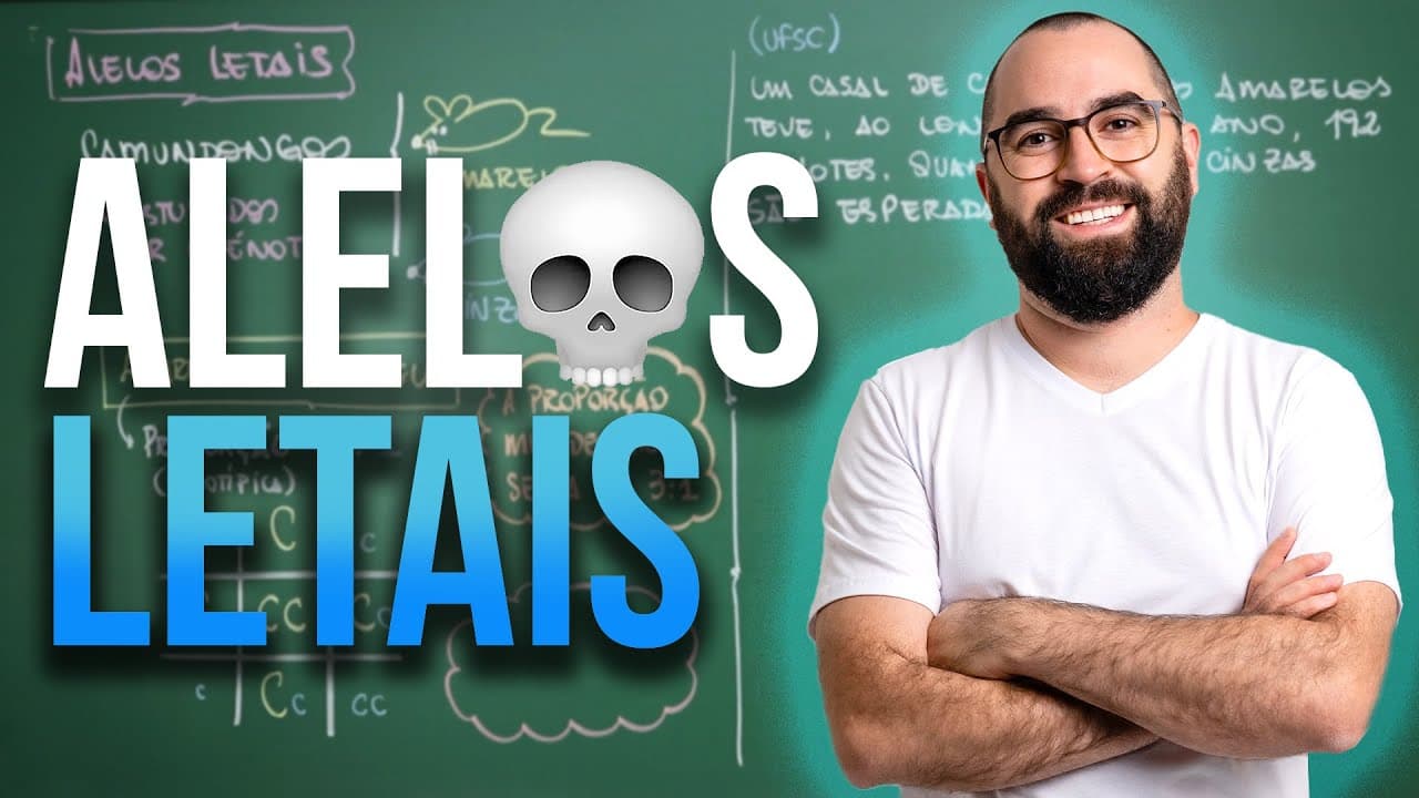 Thumbnail: Alelos letais 💀 - Aula 04 - Módulo 2: Genética